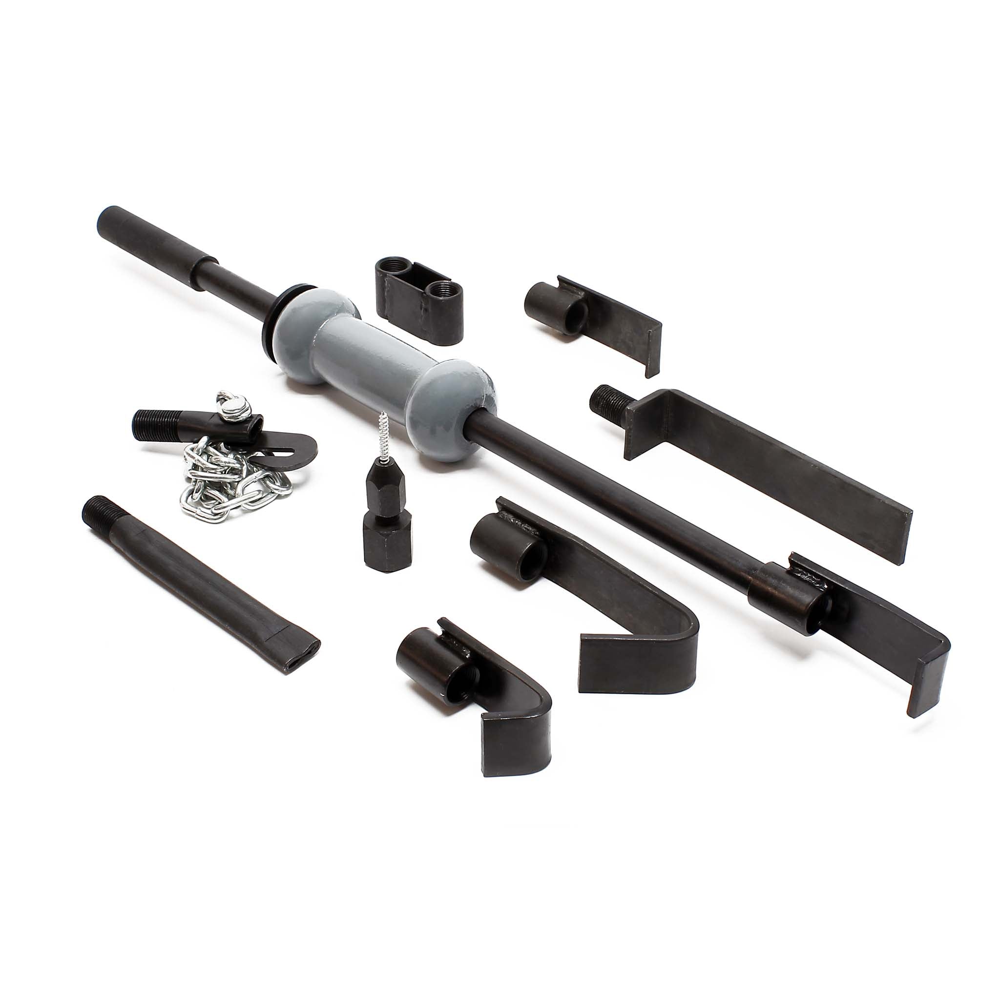 Set universale 11 pezzi per riparazione carrozzeria con martello scorrevole per ammaccature