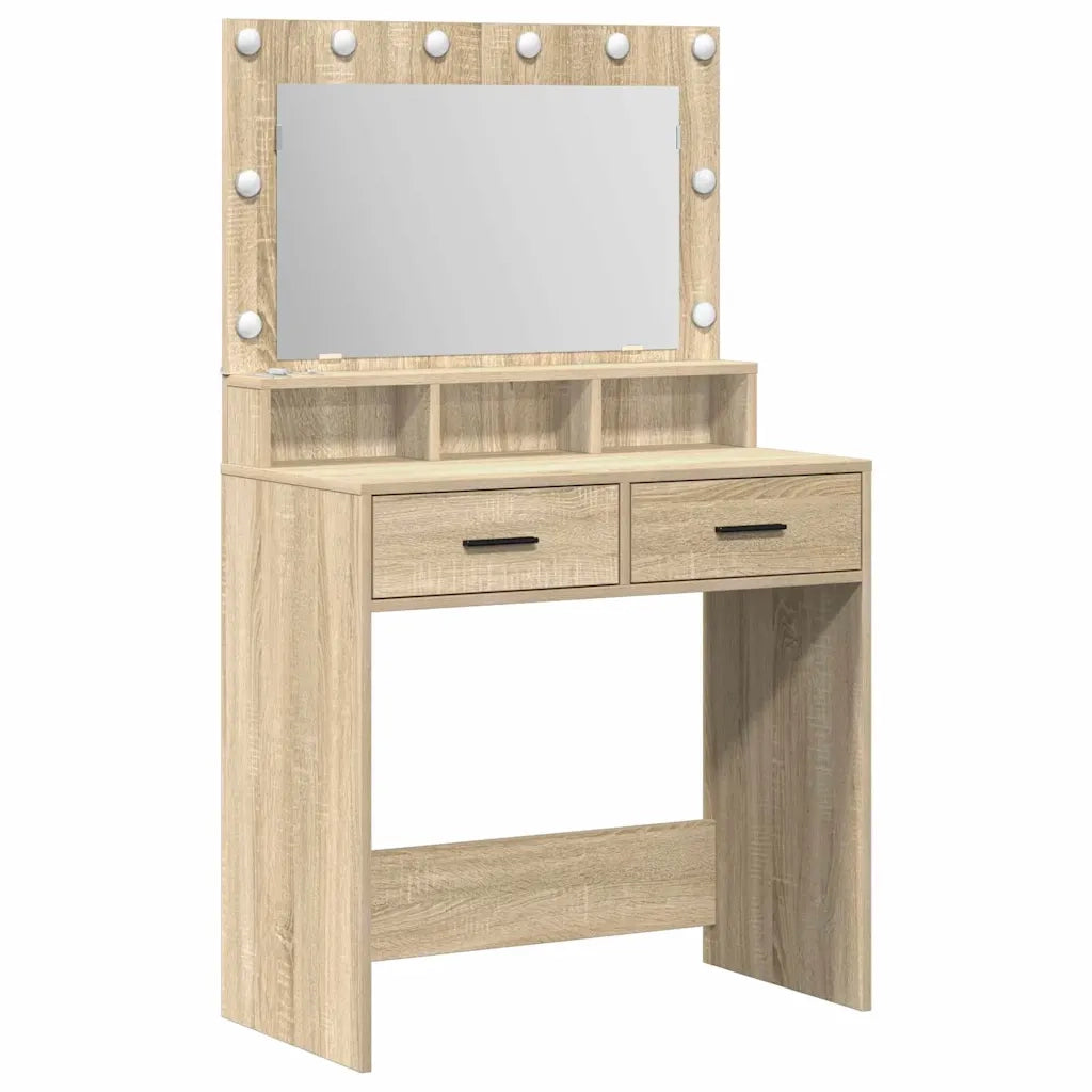 Tavolo da Trucco con cassetto Rovere Sonoma 79 x 41 x 135 cm