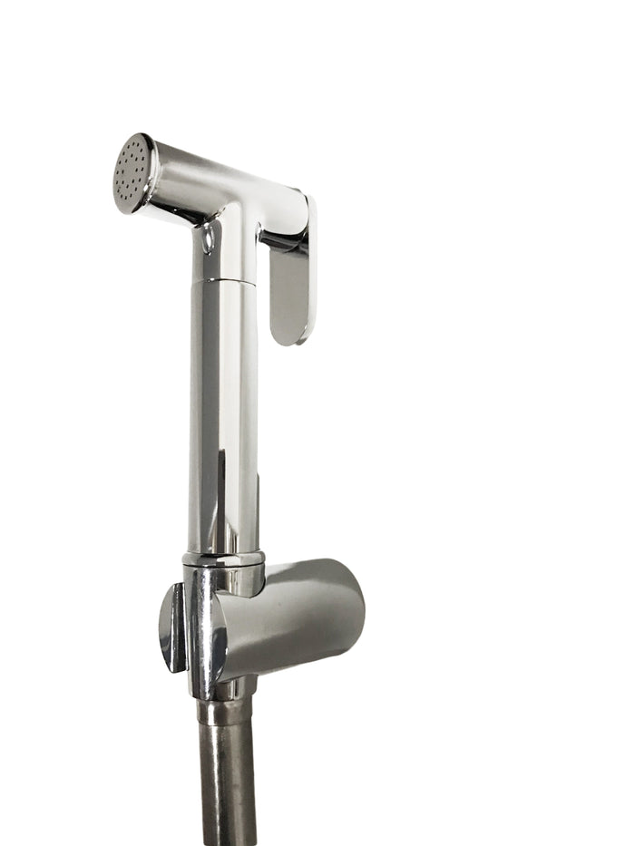 Kit idroscopino doccetta wc con flessibile e supporto, tutto ottone