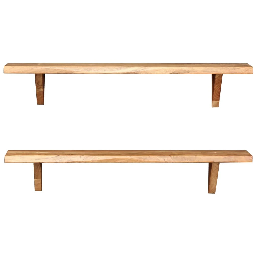 Scaffale di design da parete 2 pezzi 90 cm legno massello 2702231/2