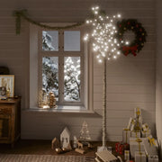 Albero Natale 220 LED 2,2m Salice Bianco Freddo Interno Esterno 332959
