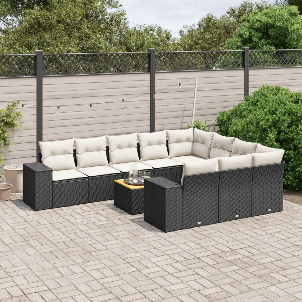 Set Divani da Giardino 11 pz con Cuscini in Polyrattan Nerocod mxl 113636