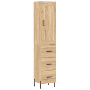 Credenza | Madia | Buffet da pranzo | Armadio da pranzo Rovere Sonoma 34,5x34x180 cm in Legno Multistrato