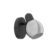 Applique Moderna Pollica 1 Luce Acciaio Nero