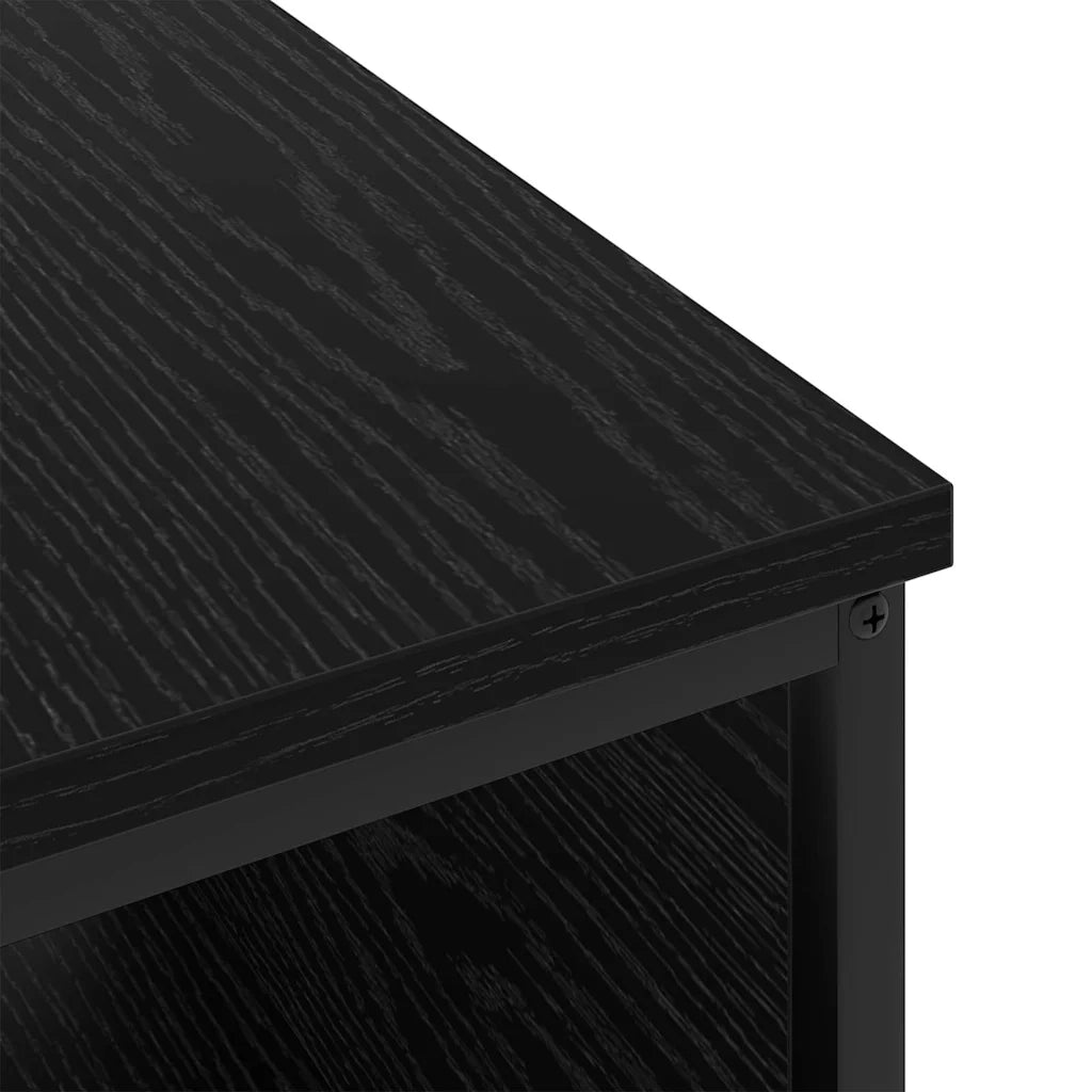 Armadio da Notte Rovere Nero 41 x 28 x 76 cm Legno multistrato 859575