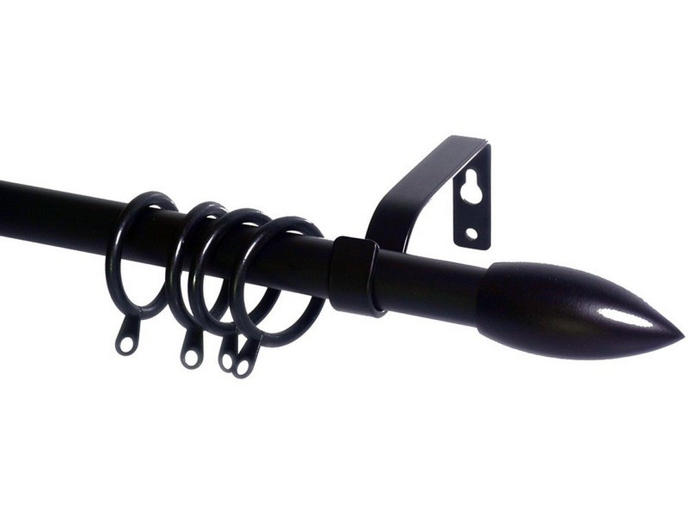 bastone per tende puntale estensibile cm. 71¸122 col. nero cod:ferx.vit51060