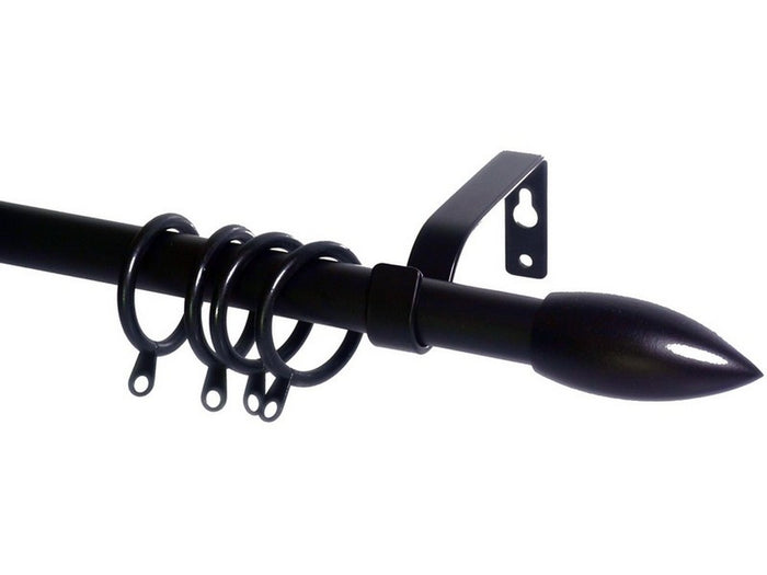 bastone per tende puntale estensibile cm. 71¸122 col. nero cod:ferx.vit51060