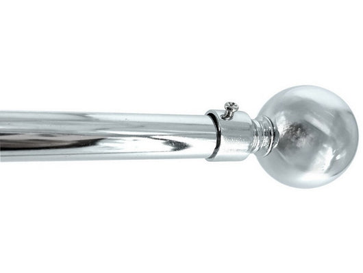 bastone per tende globo estensibile cm. 71¸122 col. acciaio cod:ferx.vit53868