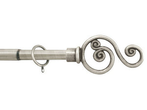 bastone per tende violino estensibile cm. 120¸215 col. argento cod:ferx.vit23256