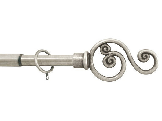 bastone per tende violino estensibile cm. 120¸215 col. argento cod:ferx.vit23256