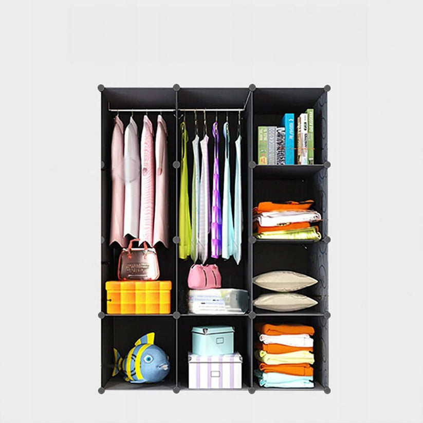 Armadietto con 12 cassetti, modulare e compatto, stile Box.