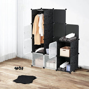 Armadietto con 12 cassetti, modulare e compatto, stile Box.