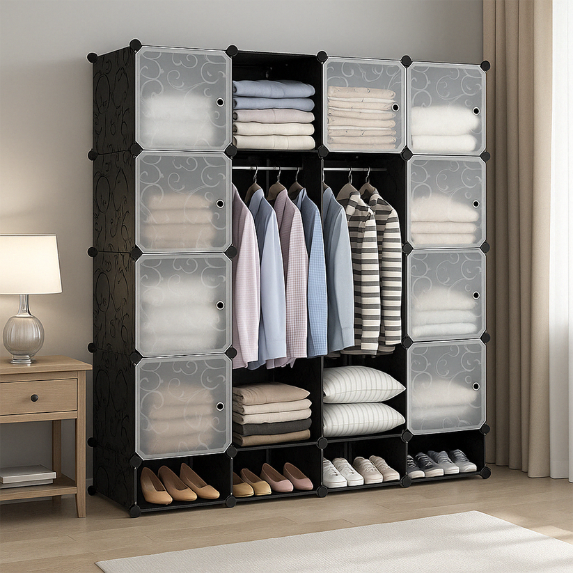 Armadio Componibile 165x147x36 cm Ideale per Ogni Stanza