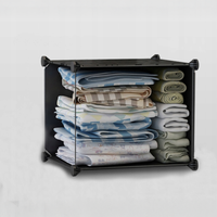 Armadio componibile e pieghevole da 165x110x35 cm, colore nero.