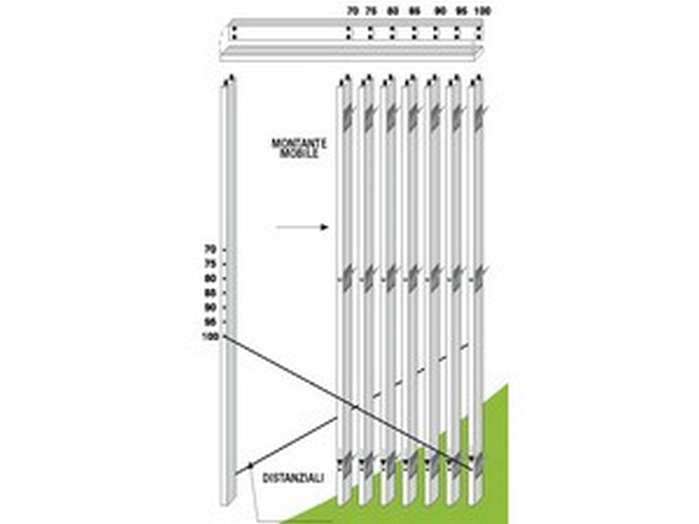 controtelaio in legno h. cm. 215 per muri spessore 10,5 cm. cod:ferx.vit52657
