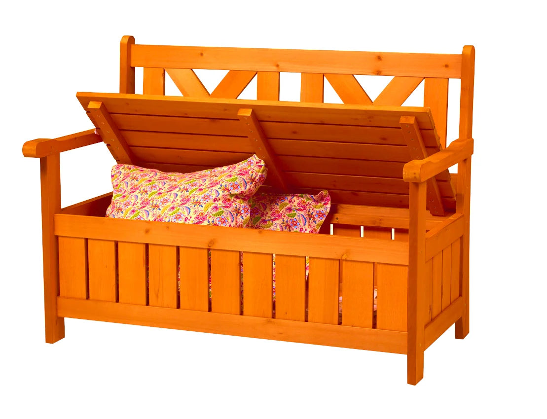 Elegante panca a cassapanca: panca da giardino con nascondiglio segreto