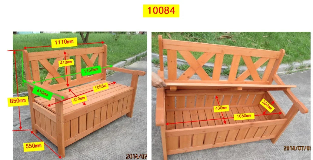 Elegante panca a cassapanca: panca da giardino con nascondiglio segreto