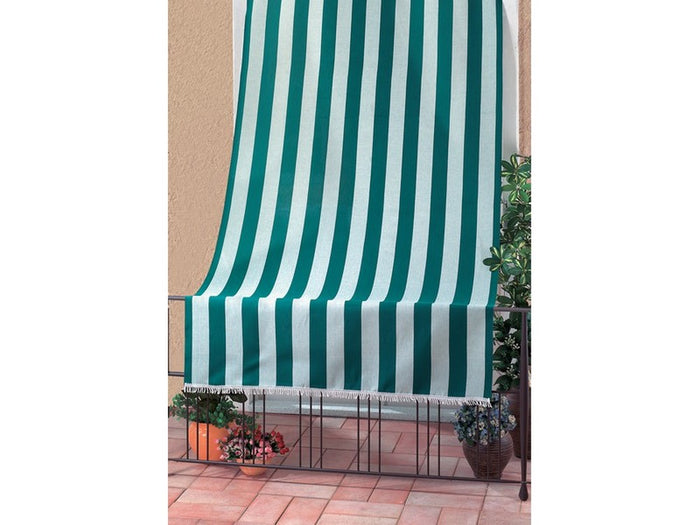 tenda sole rio con tunnel e frangia cm. 140x250 col. bianco/blu cod:ferx.vit46536