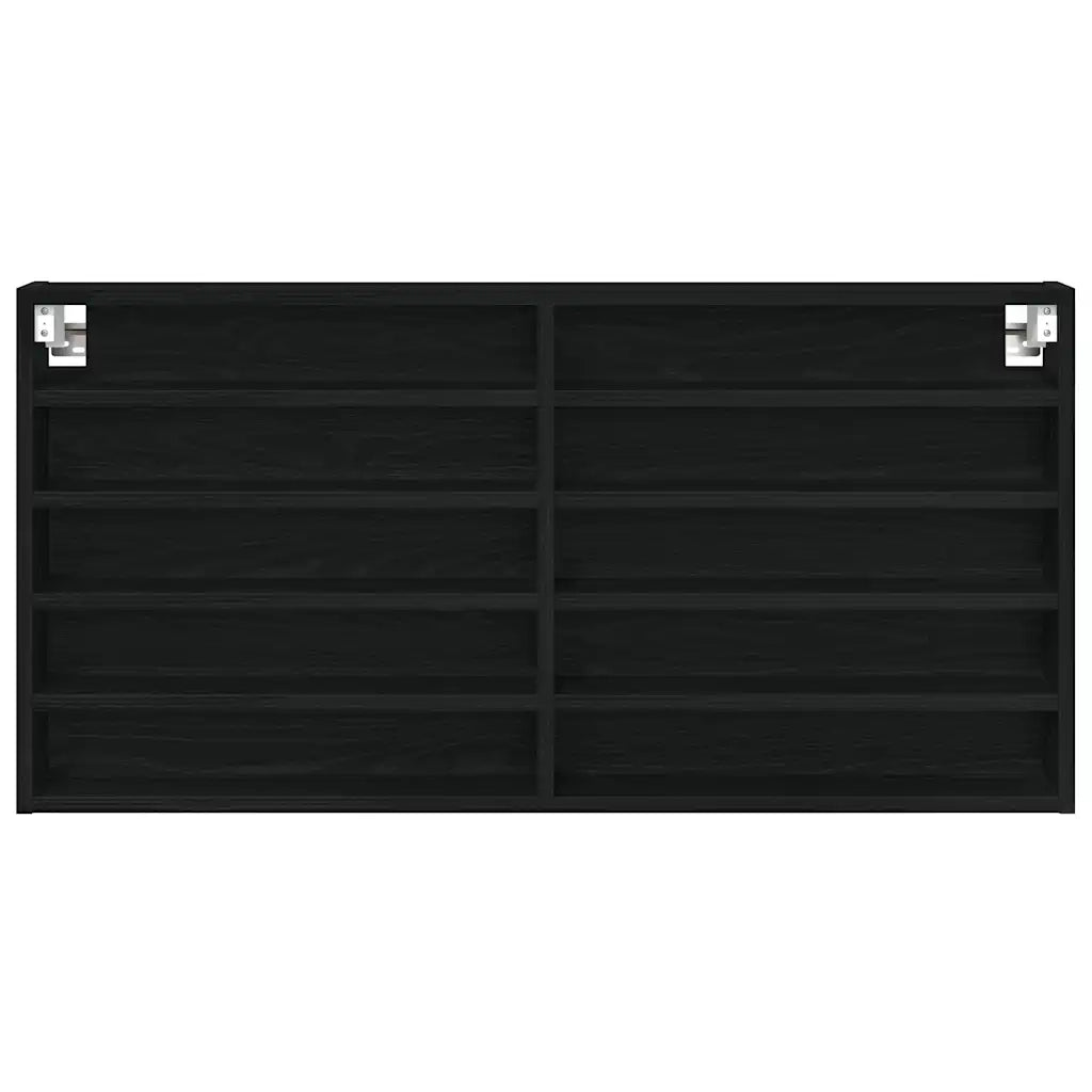 Vetrina Rovere Nero 100 x 8,5 x 50 cm Legno multistrato 862296