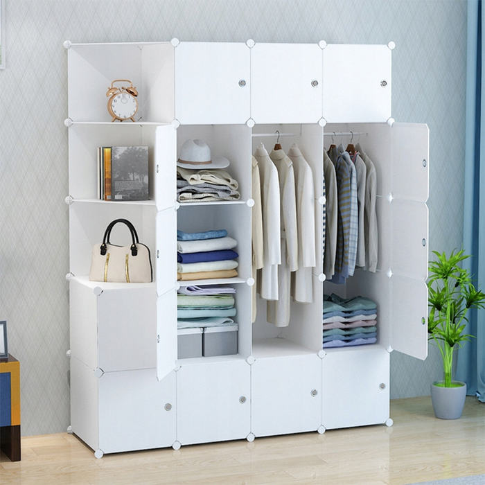 Armadio Componibile 183x147x47 cm Perfetto per Vestiti e Accessori