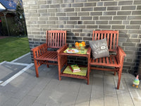 Panca da giardino con tavolo, panca doppia a 2 posti