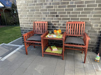 Panca da giardino con tavolo, panca doppia a 2 posti