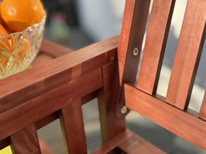 Panca da giardino con tavolo, panca doppia a 2 posti