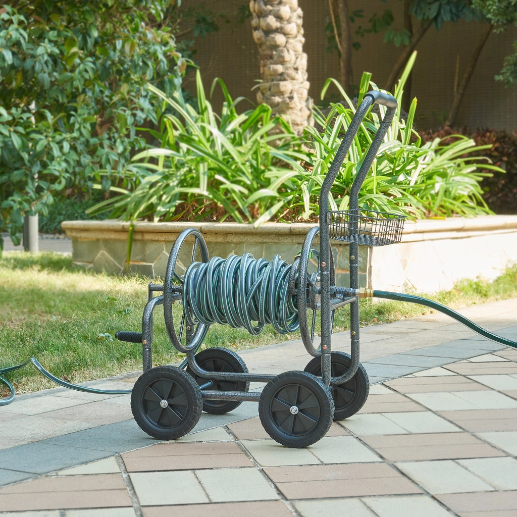 Carrello Avvolgitubo Gelibolu in Acciaio 84 x 48 x 93 cm pro.tec