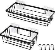 Douchemandiere di Cottone con Ganci - 2 Pezzi - Set di Cottura per Bagno in Acciaio Inossidabile - Corrosione Resistente - Duraturo - Spazio per Accessori da Bagno