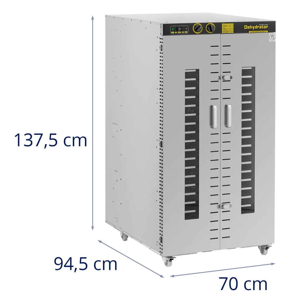 Essiccatore alimentare professionale da 5850 Watt 24 vassoi acciaio inossidabile lega di alluminio PVC vetro temperato acciaio inossidabile 14_0008889