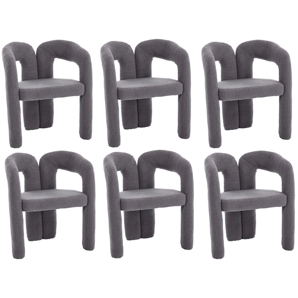 Poltrona Ergonomica in Tessuto Teddy ¨C MINIMAL ¨C Grigio, Design Moderno per Soggiorno