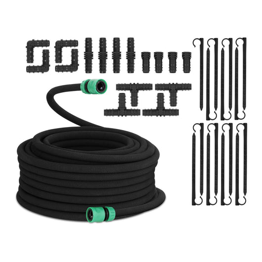 Tubo microporoso tubo microporoso flessibile kit irrigazione irrigazione giardino fiori orto max 240 l min 4 bar guanti da giardinaggio 30 m 14_0003887