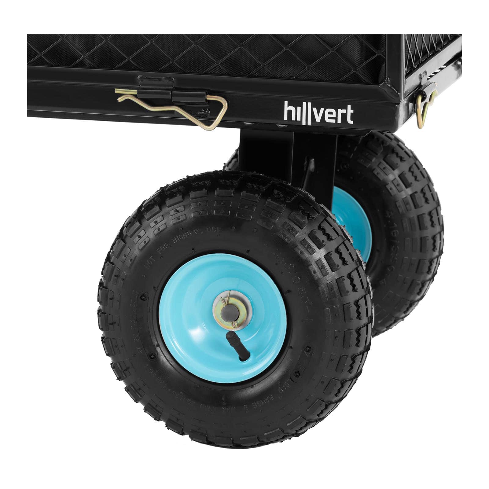 Carrello da spiaggia pieghevole 300 kg acciaio nero 14_0007473