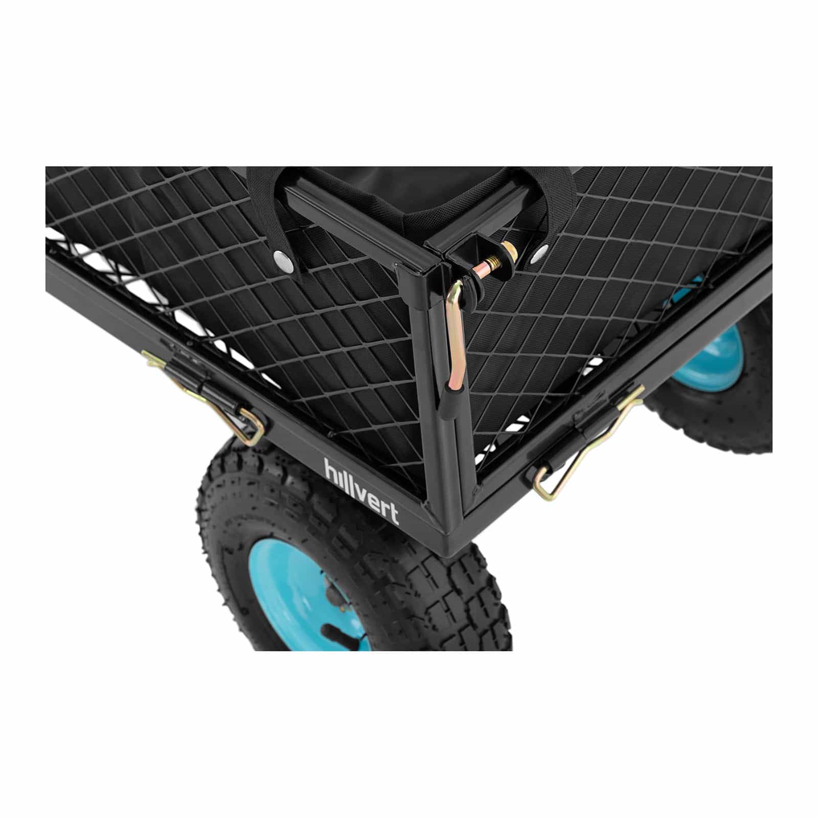 Carrello da spiaggia pieghevole 300 kg acciaio nero 14_0007473