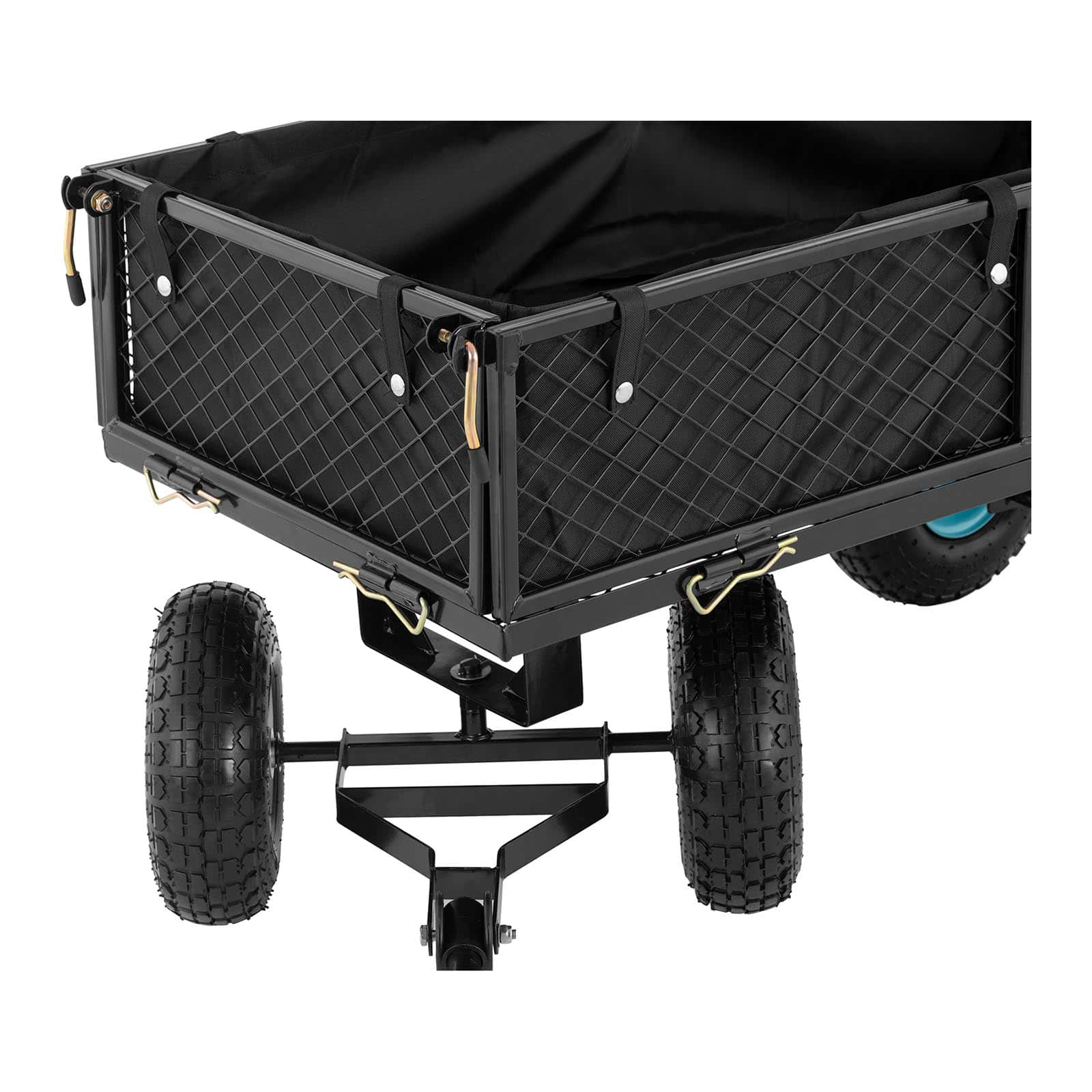 Carrello da spiaggia pieghevole 300 kg acciaio nero 14_0007473