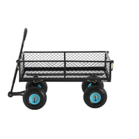 Carrello da spiaggia pieghevole 300 kg acciaio nero 14_0007473