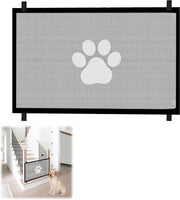 Barriera Portatile per Scale - Animali e Bambini - Senza Foratura - Utilizzo Indoor e Outdoor - 110x78cm Nero