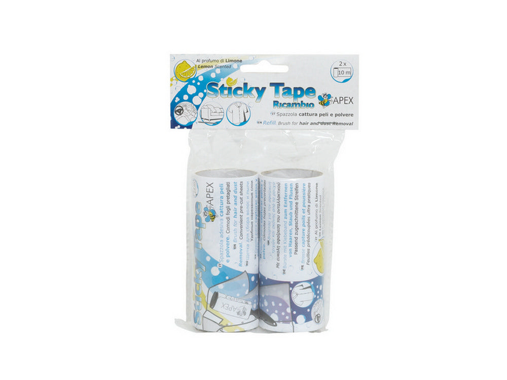 nastro di ricambio per spazzola sticky tape 2 pz mt. 10 cod:ferx.vit35739
