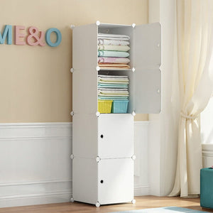 Armadio modulare Guardaroba Abiti Bianco Scaffale Colonna 147x39x37 cm