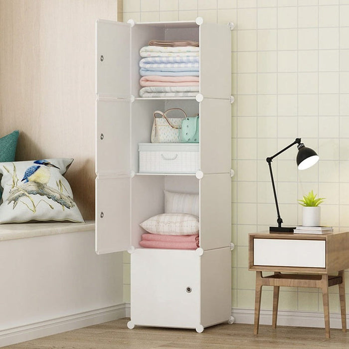 Armadio modulare Guardaroba Abiti Bianco Scaffale Colonna 147x39x37 cm