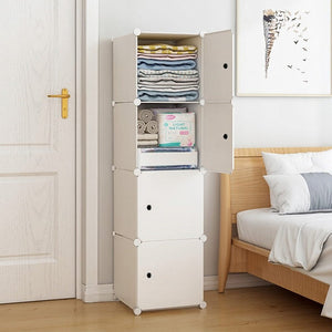 Armadio modulare Guardaroba Abiti Bianco Scaffale Colonna 147x39x37 cm