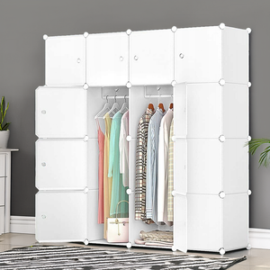 Armadio modulare bianco spaziosa 147x147x37 cm