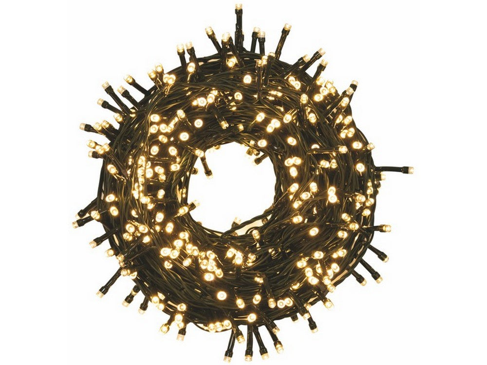 luci di natale per interno ed esterno bianco caldo 1.000 led cavo luci 45 mt. cod:ferx.vit54775