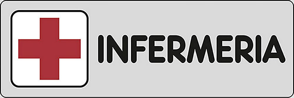 Adesivo Infermeria luoghi pubblici scuole 15CMx5CM