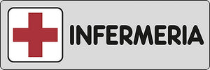Adesivo Infermeria luoghi pubblici scuole 15CMx5CM