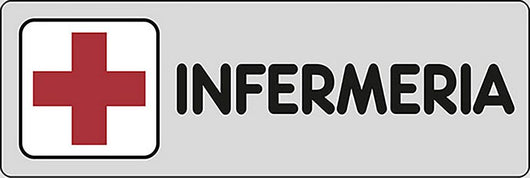 Adesivo Infermeria luoghi pubblici scuole 15CMx5CM