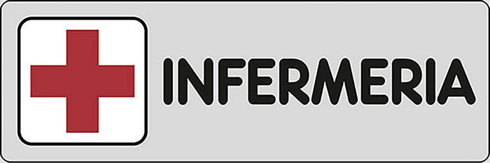 Adesivo Infermeria luoghi pubblici scuole 15CMx5CM
