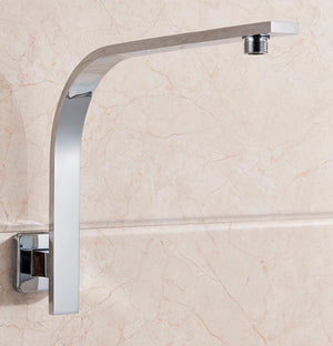 Braccio doccia quadrato rialzato a sbalzo, 30 x 30 cm