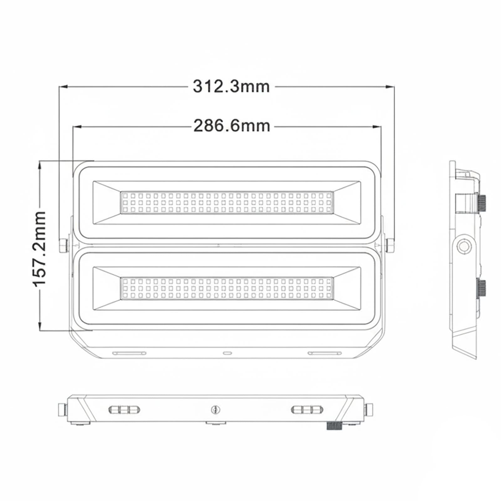 Faro LED modulare per esterno faretto impermeabile IP65 staffa orientabile luci giardino negozio tabelle insegne potenza 200W