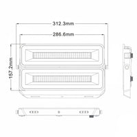 Faro LED modulare per esterno faretto impermeabile IP65 staffa orientabile luci giardino negozio tabelle insegne potenza 200W